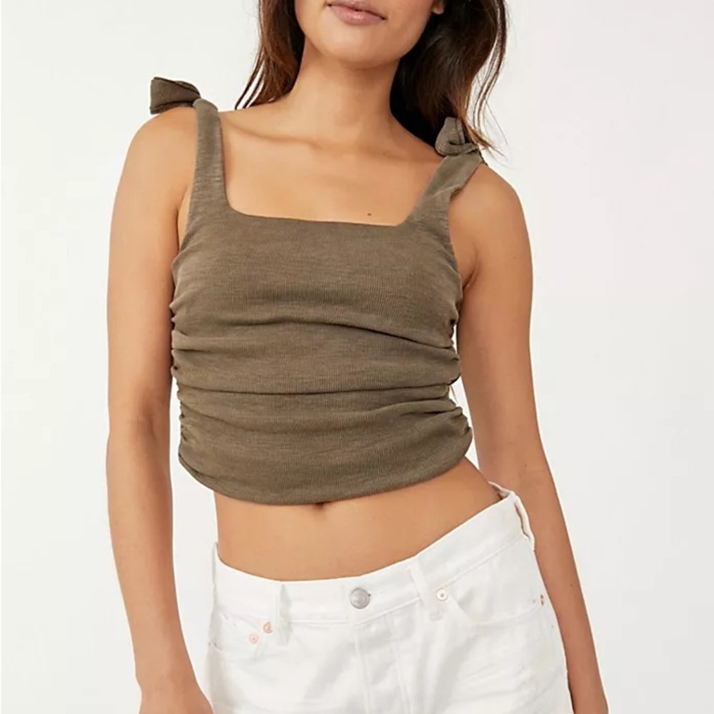 Free people Olive Green boulevard Women's Top